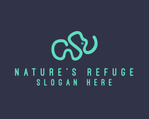 Wildlife Elephant Doodle logo
