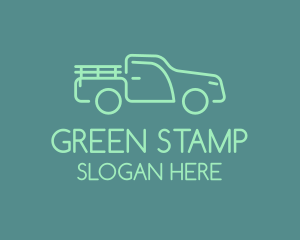 Green Farm Pickup Truck  logo design