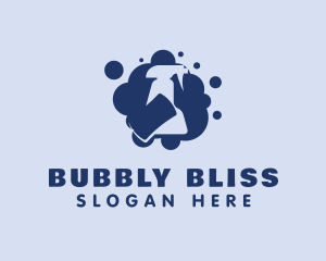 Spray Bottle Sponge Suds logo design