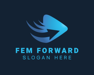 Blue Arrow Forwarding logo design