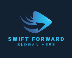 Blue Arrow Forwarding logo design