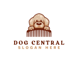 Poodle Dog Comb logo design