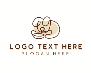 Minimalist Puppy Dog logo design