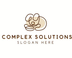 Minimalist Puppy Dog logo design