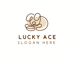 Minimalist Puppy Dog logo design