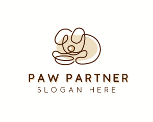 Minimalist Puppy Dog logo design