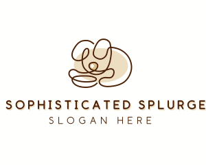 Minimalist Puppy Dog logo design