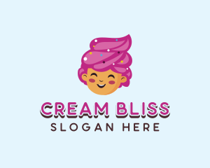 Ice Cream Sundae Dessert logo design
