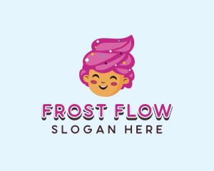 Ice Cream Sundae Dessert logo design