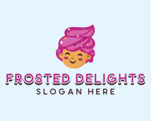 Ice Cream Sundae Dessert logo design