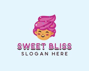 Ice Cream Sundae Dessert logo design