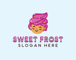 Ice Cream Sundae Dessert logo design