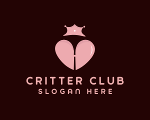 Crown Lingerie Heart logo design