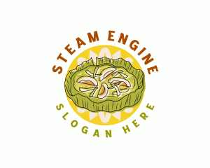 Steamed Cake Food logo design