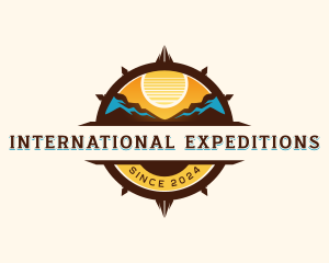 Travel Navigation Compass logo design