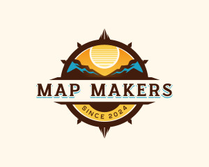 Travel Navigation Compass logo design