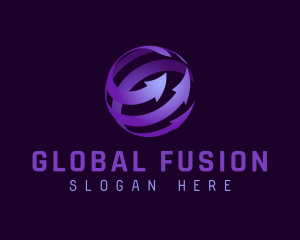 Global Business Arrow logo design