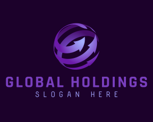 Global Business Arrow logo design