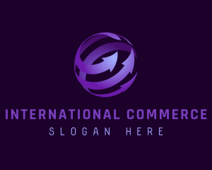 Global Business Arrow logo design