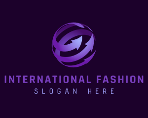 Global Business Arrow logo design