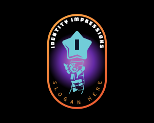 Astronaut Space Character logo