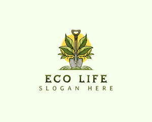 Eco Shovel Plant logo design