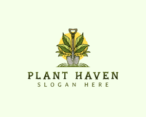 Eco Shovel Plant logo design