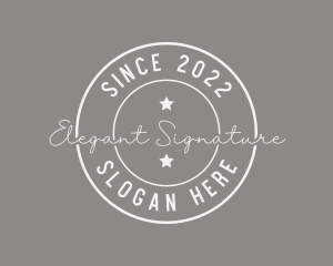 Signature Apparel Badge logo design