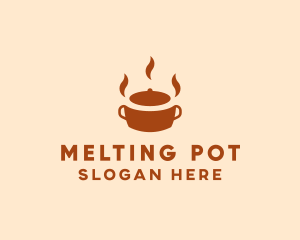 Brown Hot Pot logo design