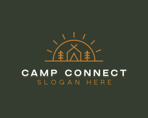 Camping Camp Tent logo