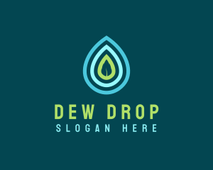 Water Drop Leaf logo design