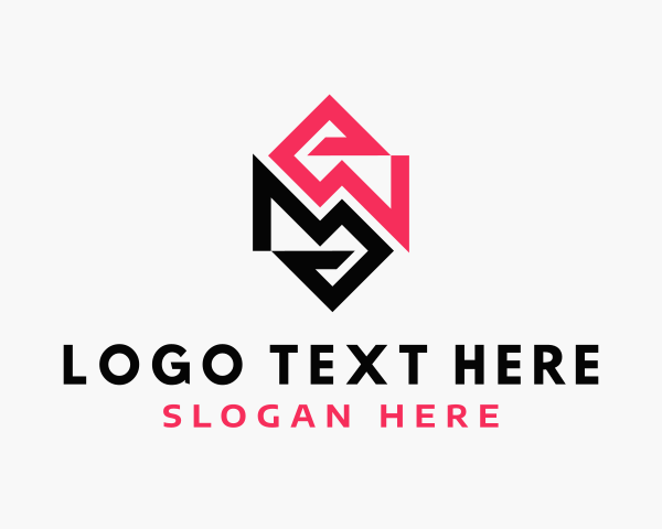 Letter Wm logo example 1