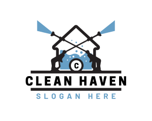 Pressure Washer Cleaning logo design