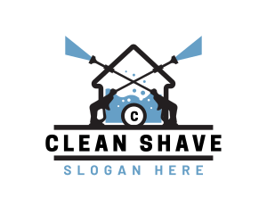 Pressure Washer Cleaning logo design