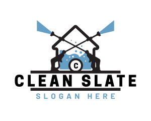 Pressure Washer Cleaning logo design