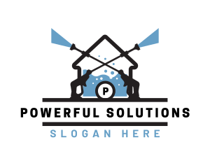 Pressure Washer Cleaning logo design