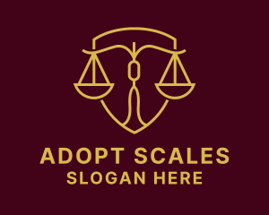 Gold Legal Scale  logo design