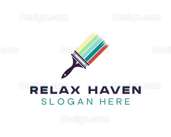 Painting Home Renovation Logo