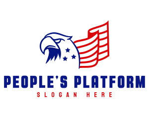 Patriotic Flag Eagle  logo