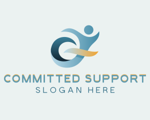 Wheelchair Disability Support logo design