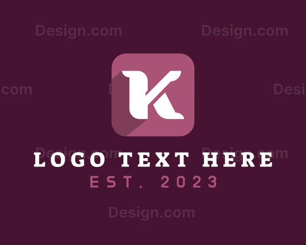 Web Developer Letter K Logo