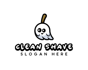 Ghost Broom Clean logo design