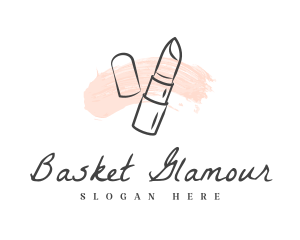 Pastel Lipstick Smudge logo design