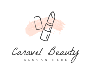 Pastel Lipstick Smudge logo design