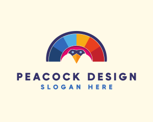 Peacock Bird Tail logo