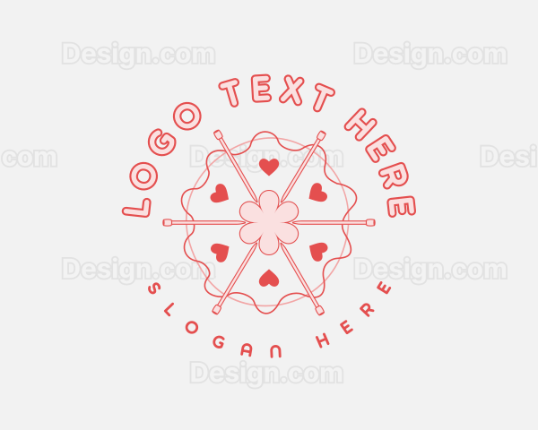 Heart Knitting Needle Logo