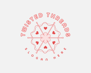 Lovely Knitting Needle logo design