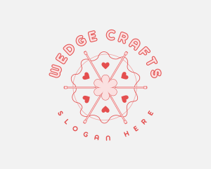 Lovely Knitting Needle logo design