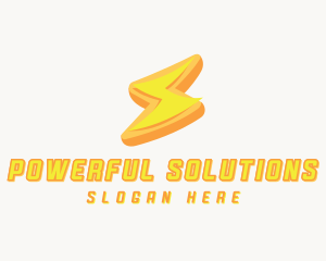 Power Lightning Electricity logo design