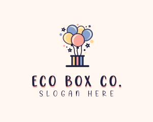 Balloon Birthday Box logo design